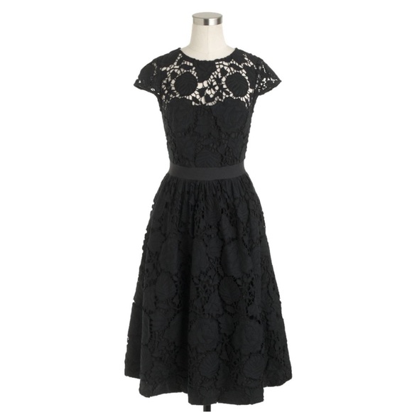 J. Crew Dresses & Skirts - Elegant Black Lace Dress eyelet garden collection
